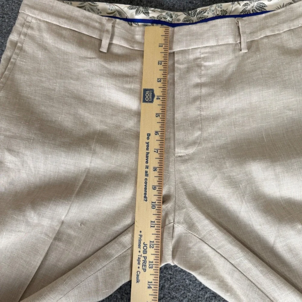 Tommy Bahama Linen Blend Pants Mens 36x30 Beige Casual Beach Resort Lightweight